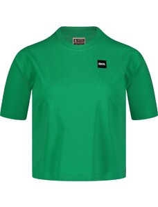 Nordblanc Bluză verde crop top pentru femei CROPTOP