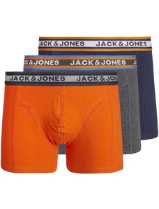 JACK & JONES Boxeri 'MYLE' bleumarin / gri / portocaliu / alb
