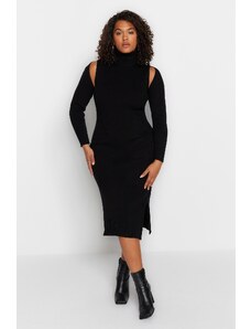 Rochie pulover Trendyol Black Cut Out