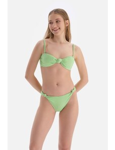 Top bikini verde Dagi fără bretele