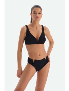 Dagi Black Triangle Wide V Wire Strand Bikini Top
