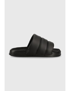 adidas Originals papuci Adilette Essential Slide femei, culoarea negru, cu platforma IE9641
