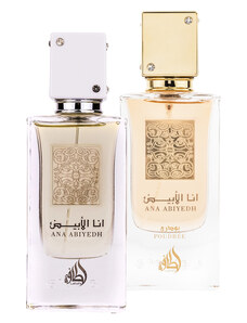 Lattafa Pachet 2 parfumuri, Ana Abiyedh White 60 ml si Ana Abiyedh Poudree 60 ml