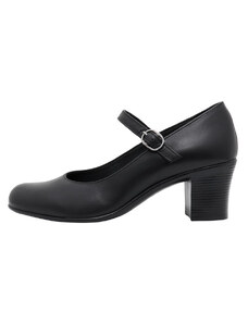 Pantofi dama, Nicolis, 124346-Negru, casual, piele naturala, cu toc, negru (Marime: 40)