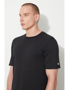 Carhartt WIP tricou din bumbac culoarea negru, uni I026264-GREYHEATHE