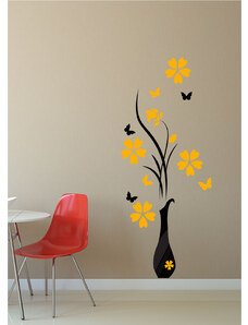 4 Decor Sticker decorativ - Flori in vaza