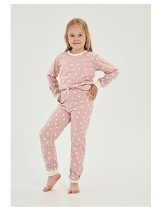 Taro Pijamale fete Chloe roz cu buline