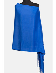 Shopika Esarfa dreptunghiulara albastra din material tip cashmere