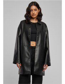Urban Classics / Ladies Faux Leather Coat black