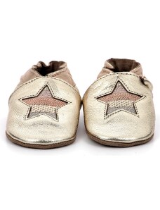 Pantofi Robeez Star Stripe Gold