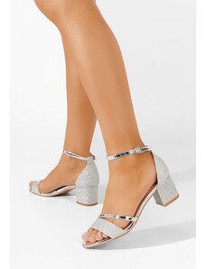 Zapatos Sandale dama elegante Malena argintii