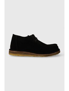 Astorflex pantofi de piele întoarsă bărbați, culoarea negru BEENFLEX.00001