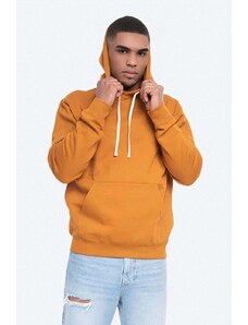 Wood Wood bluză Ian Hoodie Camel 10025605.2424 bărbați, culoarea portocaliu, cu glugă, cu imprimeu