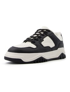 Bershka Sneaker low negru / alb