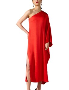 KARL LAGERFELD Rochie One Shoulder Ceremony Dress 235W1300 448 fiery red