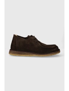 Astorflex pantofi de piele întoarsă bărbați, culoarea maro BEENFLEX.00001