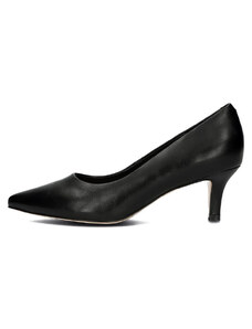 Pantofi dama, Filippo, DP4426-23-BK-Negru, elegant, piele naturala, cu toc, negru (Marime: 40)