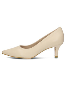 Pantofi dama, Filippo, DP4426-23-BE-Bej, elegant, piele naturala, cu toc, bej (Marime: 40)