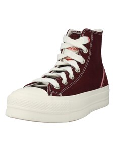 CONVERSE Sneaker înalt roz / roșu / roșu bordeaux / alb