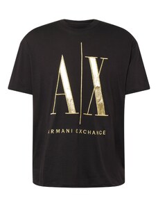 ARMANI EXCHANGE Tricou auriu / negru