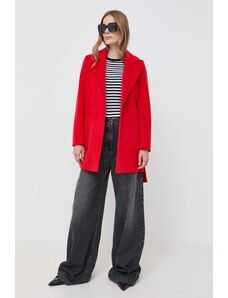 MAX&Co. palton de lana culoarea rosu, de tranzitie, desfacut