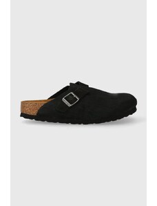 Birkenstock papuci din piele femei, culoarea negru 1026172