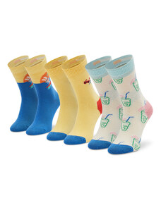 Set de 3 perechi de șosete lungi pentru copii Happy Socks