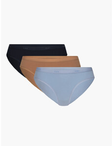 Women's Panties ATLANTIC Sport 3Pack - Dark Beige/Dark Blue/Pastel Blue