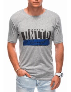 EDOTI Men's printed t-shirt S1897 - grey