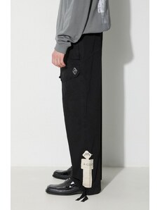 A-COLD-WALL* pantaloni de bumbac ANDO CARGO PANT culoarea negru, cu fit cargo ACWMB209A