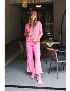 Trendyol Pink Button Detailed Blouse-cardigan-Pants 3-pack Sweater Set