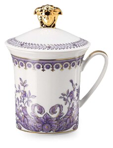 Versace Grand Divertissement porcelain lid mug - Neutrals