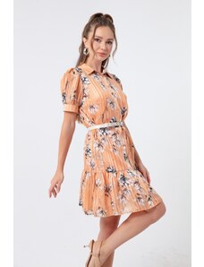 Lafaba femei portocaliu model cămașă rochie