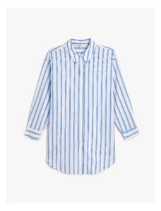 Koton Beach Wear Shirt Oversized Long Sleeved Button Down Cotton