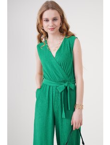 Bigdart 7021 Knitted Jumpsuit - Green