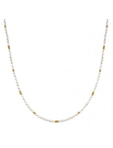Colier de perle - Trimakasi placat cu aur