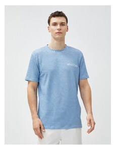 Koton Slim Fit T-Shirt Short Sleeved Crew Neck Textured.