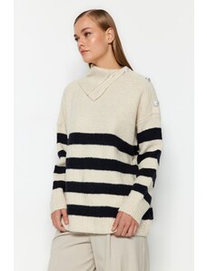 Trendyol piatră dungi turtleneck tricotaje pulover