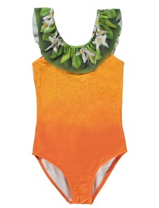 Molo Costum de baie intreg Orange Flower pentru fete