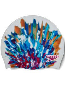 Cască de înot speedo digital printed cap alb/albastru