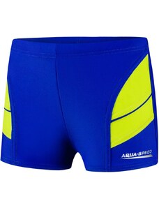 AQUA SPEED Kids's Swimming Shorts Andy Navy Blue/Green Pattern 28