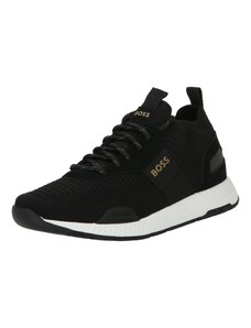BOSS Black Sneaker low 'Titanium' auriu / negru