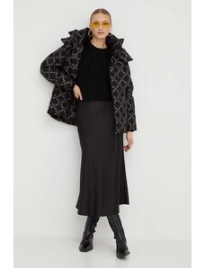 Karl Lagerfeld geaca de puf femei, culoarea negru, de iarna