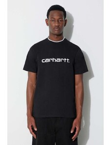 Carhartt WIP tricou din bumbac Script T-Shirt culoarea negru, cu imprimeu I031047-TREEHOUSE