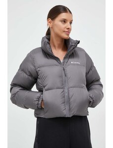 Columbia geacă Puffect Cropped Jacket femei, culoarea gri, de iarnă 2002491