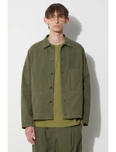 A.P.C. jachetă de bumbac culoarea verde, de tranziție