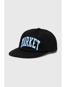 Market șapcă de baseball din bumbac culoarea negru, cu imprimeu