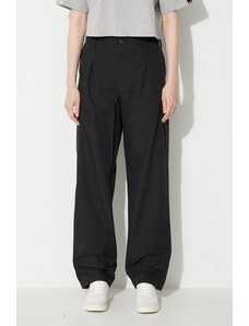 adidas Originals adidas pantaloni Cargo Pant femei, culoarea negru, fit cargo, high waist IA2456-black