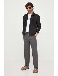 Lindbergh pantaloni barbati, culoarea gri, cu fason chinos