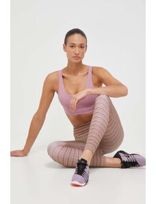adidas Performance jambiere de yoga Studio culoarea roz, modelator